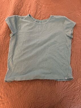 Athleta Light Blue Girls' Short Sleeve Tee (runs short/cropped)